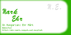 mark ehr business card